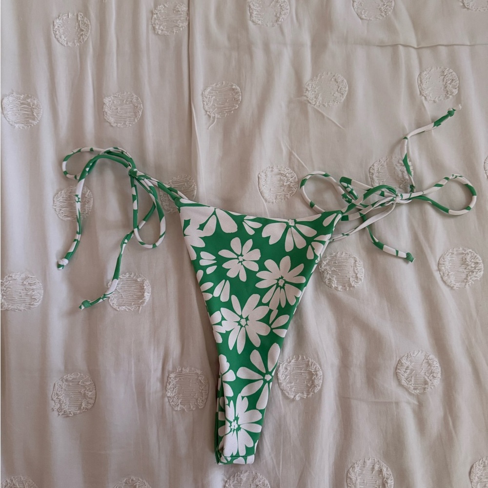 Skatie Green and White Floral String Bikini - Picture 11 of 11
